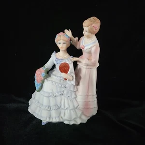Vintage Homco 8878 Victorian Mother And Daughter Figurine - Picture 1 of 7