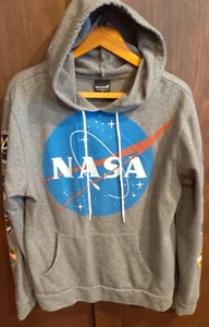 Buzz Aldrin NASA Felpa con Cappuccio Grigio Coulisse Pullover Felpa con Cappuccio Uomo Small - Foto 1 di 5