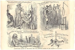 1862 Bürgerkrieg Satirische Karikatur REB GEN. JOE JOHNSTONS APPELL AN DIE TRUPPEN Sklaverei - Bild 1 von 6