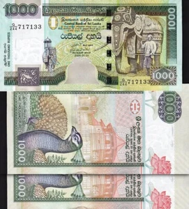 Sri Lanka 1000 Rupees 2006, UNC, 2 Pcs PAIR, Consecutive, P-120d - Picture 1 of 4