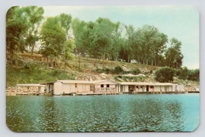 Cane Run Fishing Camp Boat Dock Herrington Lake Burgin KY c1960 VTG UNP Postcard - Picture 1 of 2