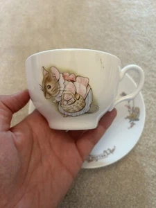Beatrix potter Mrs tittlemouse cup and saucer 1986 - Picture 1 of 3