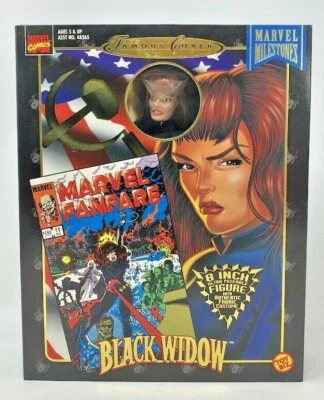¡¡NUEVO!! Toybiz Marvel Comics 1998 cubiertas famosas - figura de acción Black Widow Foto 1 de 3