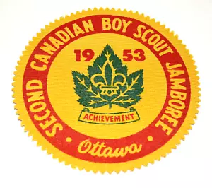 CJ53 Second Canadian Jamboree Camp Crest Scout printed canvas badge Ottawa V1H - Bild 1 von 4
