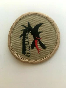 Dragon Patrol Emblem Boy Scout BSA Patch Vintage Black on Tan - Picture 1 of 3