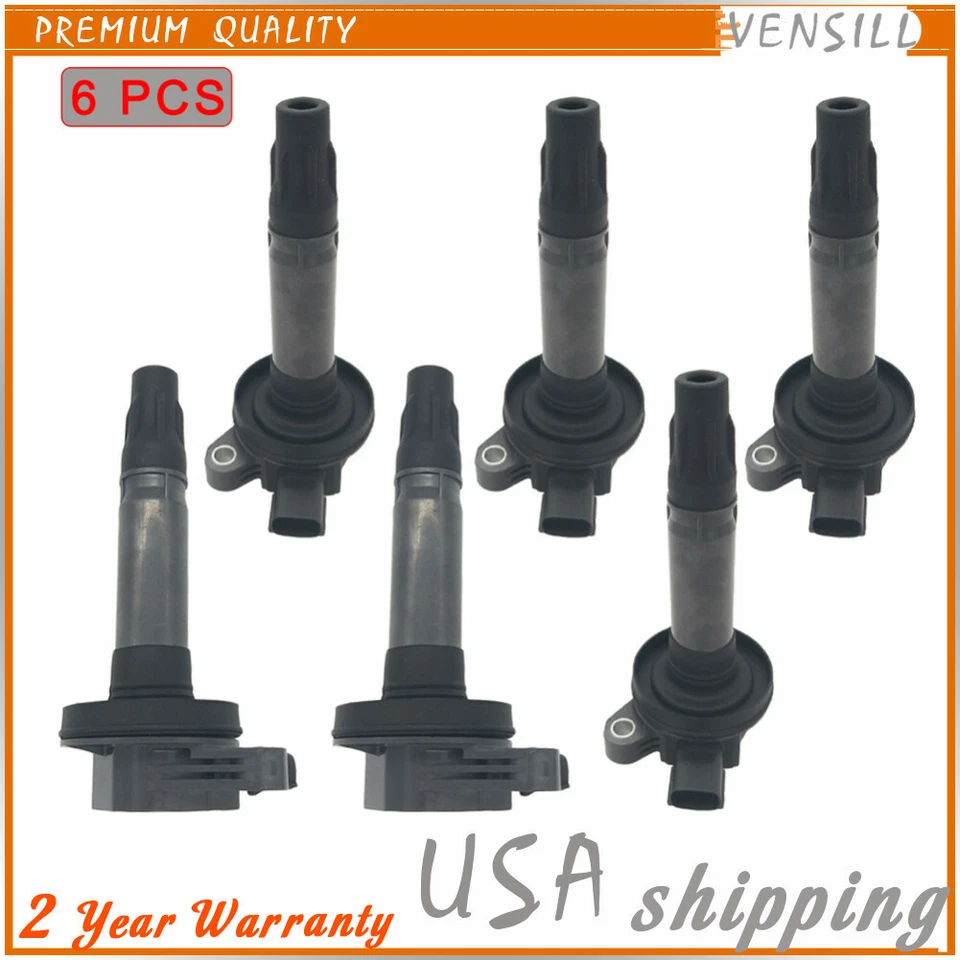 6pcs Ignition Coil 7T4Z-12029-E For Edge Explorer F-150 Taurus MKS MKT MKX MKZ - Image 1 of 4