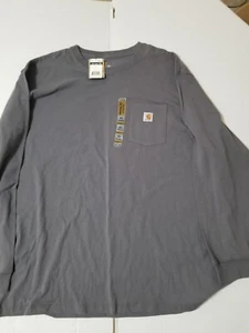 NWT CARHARTT Orginal fit heavyweight gray LS graphic t-shirt Men's 4XL - Picture 1 of 10