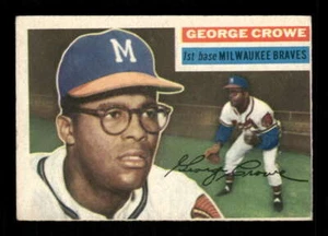 1956 Topps Baseball 254 George Crowe GVG to VG BXCP40 - Picture 1 of 2