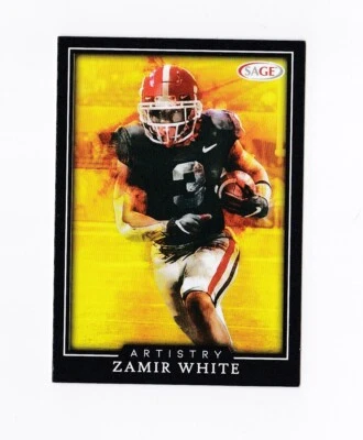 2022 SAGE HIT Artistry #ARTZW Zamir White RC Las Vegas Raiders Georgia UGA - Image 1 of 2