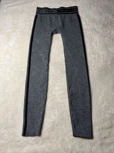 KENDALL + KYLIE Size S/M Gray & Black Leggings Stripe Stretchy Women’s - Picture 1 of 10