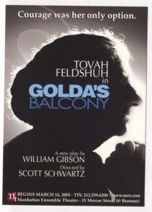 Interés Judío - Tovah Feldshuh en Golda's Balcony Play - Postal Promocional 2003 - Imagen 1 de 2