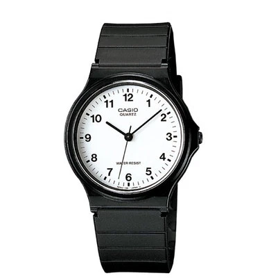 Casio MQ24-7B, Classic Analog Watch, Black Resin, White Dial, Water Resistant - Image 1 of 2