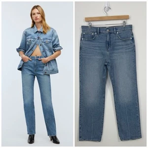 Madewell The 90s Straight Jeans Petite Size 26P Rondell Wash Crease Edition - Picture 1 of 16