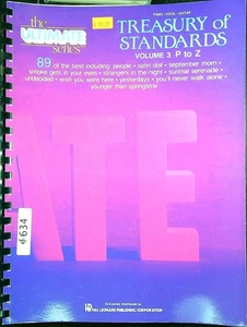 Treasury of Standards Vol 3 P-Z 89 Songs Piano Vocal Guitar Hal Leonard 634a - Imagen 1 de 17