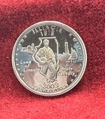 2003-S Illinois State Quarter Gem Proof (Silver) - Image 1 of 2