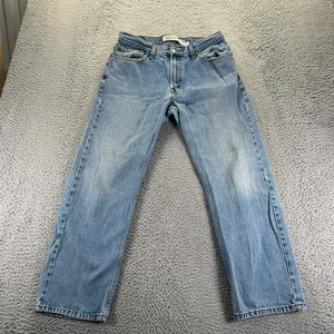 Levi's 505 Jeans Mens 34X30 Blue Cotton Denim Straight Faded Light Wash Workwear - Picture 1 of 9
