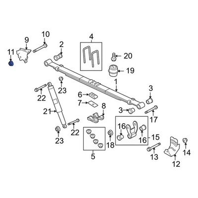 For Ford F-150 2010-2014 Ford W705518S900 Leaf Spring Nut - Image 1 of 4