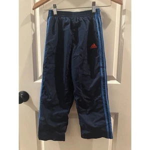 NWOT Adidas Vintage Unisex Kid Navy Windbreaker/Sport Pants with Stripe Size 7 - Picture 1 of 9
