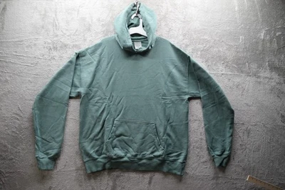 Sudadera con capucha de lana teñida Hanes Garment para hombre, verde, talla L, nueva Foto 1 de 4