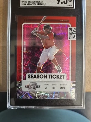 2021 Panini Contenders Optic Xander Bogaerts Pink Velocity # /9 SP SGC 9.5 - Imagem 1 de 4