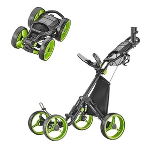  Explorer V8 - SuperLite 4 Wheel Golf Push Cart, Explorer Version 8 Lime - Picture 1 of 7