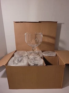 6er Set große Klarglaskelche schwer 7 Zoll hoch  - Bild 1 von 4
