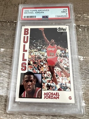 MICHAEL JORDAN 1992-93 ARCHIVOS TOPPS TOROS DE BÉISBOL #52 PSA 9 Foto 1 de 2
