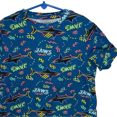 Old Navy JAWS Blue T Shirt Beach 90's Theme Kids Size Small (6/7) - Image 1 of 4