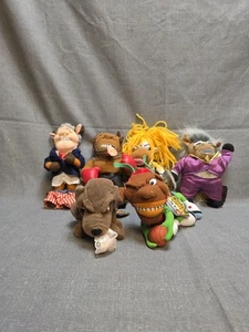 Vintage 90's Meanies Plush Lot Of 6 Infamous Series - Picture 1 of 14