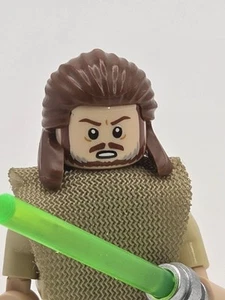 Lego Star Wars: Qui-Gon Jinn Minifigura - sw1334a Variante Marrón Rojizo - Imagen 1 de 7