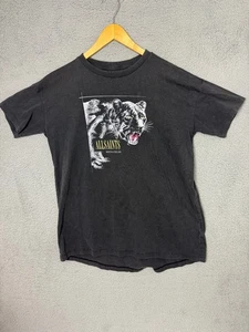 Allsaints Womens Shirt Size XS/S Black Panther Graphic Stretch Casual Designer - Picture 1 of 7