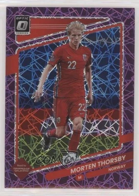 2021 Panini Donruss Road to Qatar Optic Purple Velocity Prizm /99 Morten Thorsby - Image 1 of 2