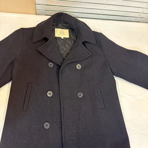 Vintage US Navy Pea Coat Herren 100% Wolle Dark Navy Größe Medium MADE IN USA - Bild 1 von 10
