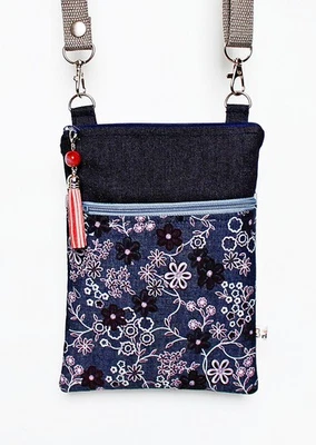 Geräumige Handy-Umhängetasche. Mehr als nur eine Handytasche. Handarbeit.  - Bild 1 von 4