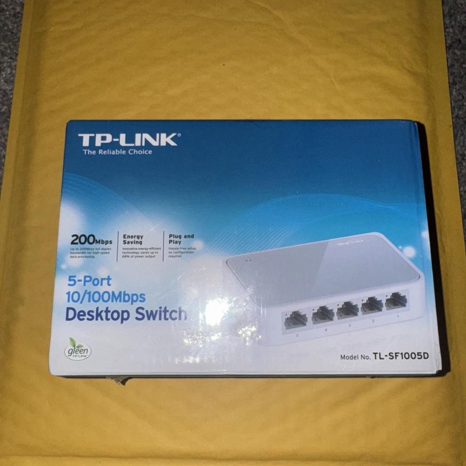 TL-SF1005D TP-LINK 5 PORT FAST ETHERNET SWITCH, DESKTOP ETHERNET SPLITTER/HUB - Image 1 of 1