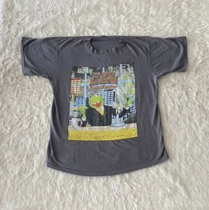 Vintage Kermit Too Late with Kermit Letterfrog T-shirt XL 90s RARE COLOR - Bild 1 von 7