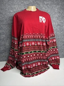 Disney 2018 Christmas Holiday Spirit Jersey Ugly Sweater Shirt Sz M - Picture 1 of 7