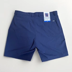 Pantalones cortos de golf Greg Norman elásticos para hombre, azul marino, talla 36, cintura cómoda entrepierna de 8,5” - Imagen 1 de 8