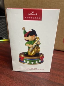 Hallmark Keepsake Ornament North Pole Tree Trimmers Band Stuey On Sax 2024 - Picture 1 of 6