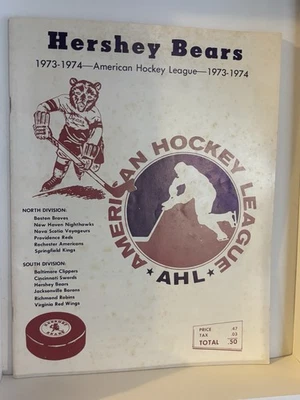 1973-1974 Hershey Bears AHL Hockey Program - Image 1 of 2