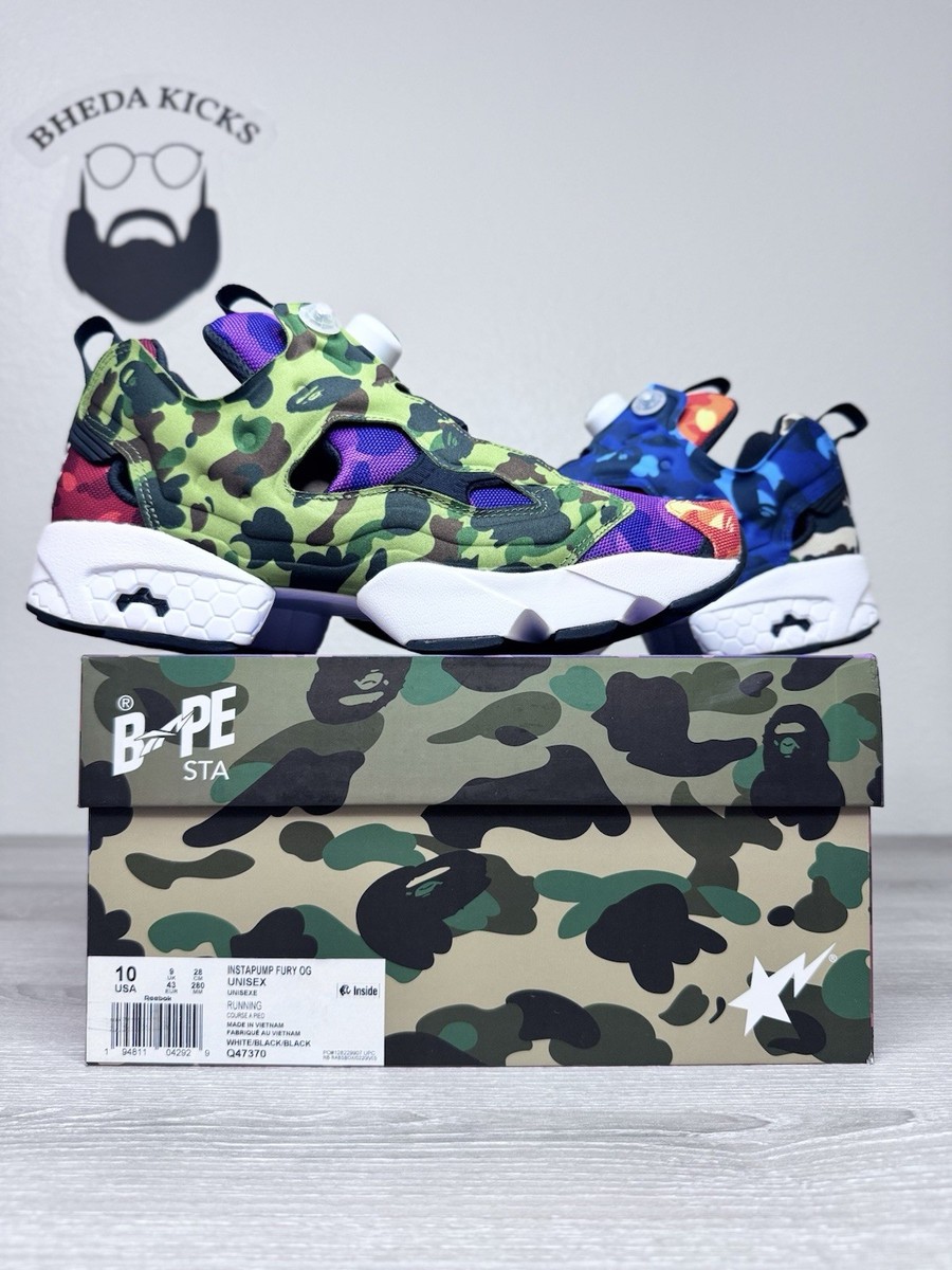 靴 APE BAPE KAWS Reebok Instapump Fury 28cm BAPE Reebok Instapump Fury 