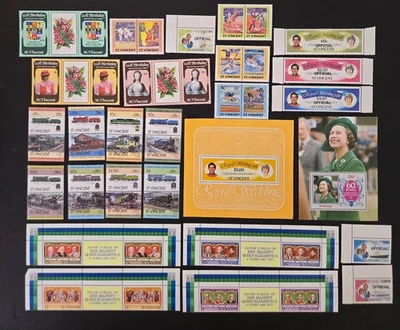 San Vicente MNH, juegos hojas de recuerdo, lote # V01191 Foto 1 de 2