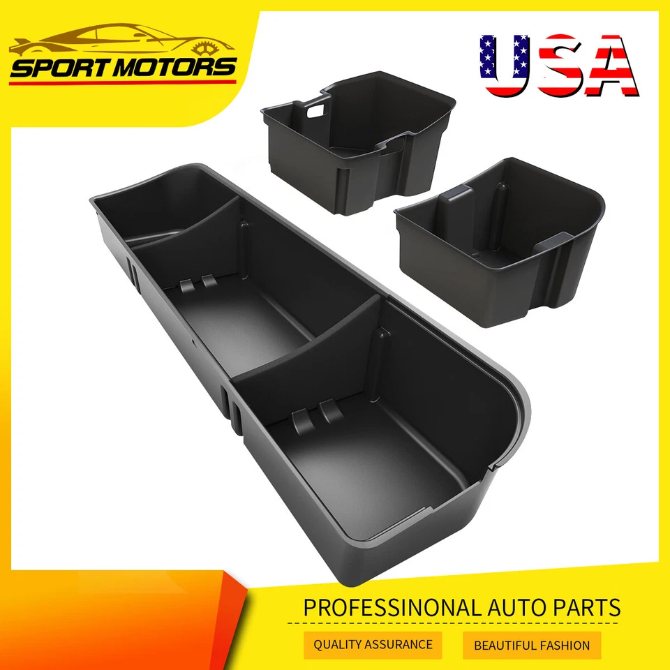 Underseat Storage Box for 2015-2025 Ford F-150 F150 Crew Cab 3-in-1 Organizer Foto 1 de 4