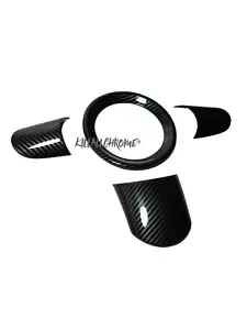 MINI Steering Wheel Combo Set Ring + Spoke Covers Carbon Look Non Multi R53 R53 - Picture 1 of 1