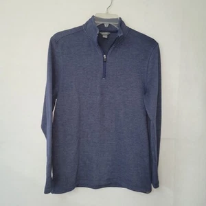 Suéter Eddie Bauer Hombres S Azul 1/4 Cremallera Pullover Estate Costilla Elastizado Informal Senderismo - Imagen 1 de 13