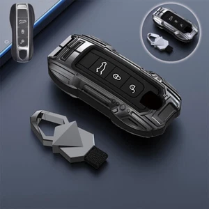 Metal Car Key Fob Case Cover Fit For Porsche Panamera Cayenne Taycan 911 Macan - Picture 1 of 12