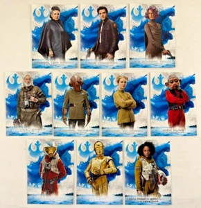 STAR WARS: THE LAST JEDI SERIES 2 Complete LEADERS OF RESISTANCE Chase Card Set - Picture 1 of 3