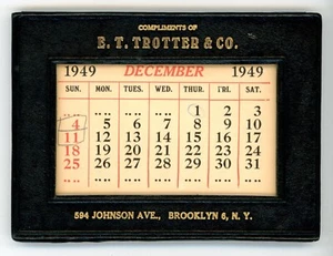 1949 Desk Calendar E.T. Trotter & Co Ettco Tool Brooklyn NY George Neely Signed? - Picture 1 of 4