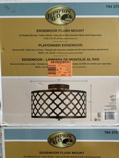 Edgemoor 13 in. 2-Light Oil-Rubbed Bronze Semi-Flush Mount 