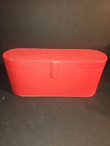 Dyson Airwrap Styler Leather Storage Hard Box Red Case Only - Picture 1 of 4